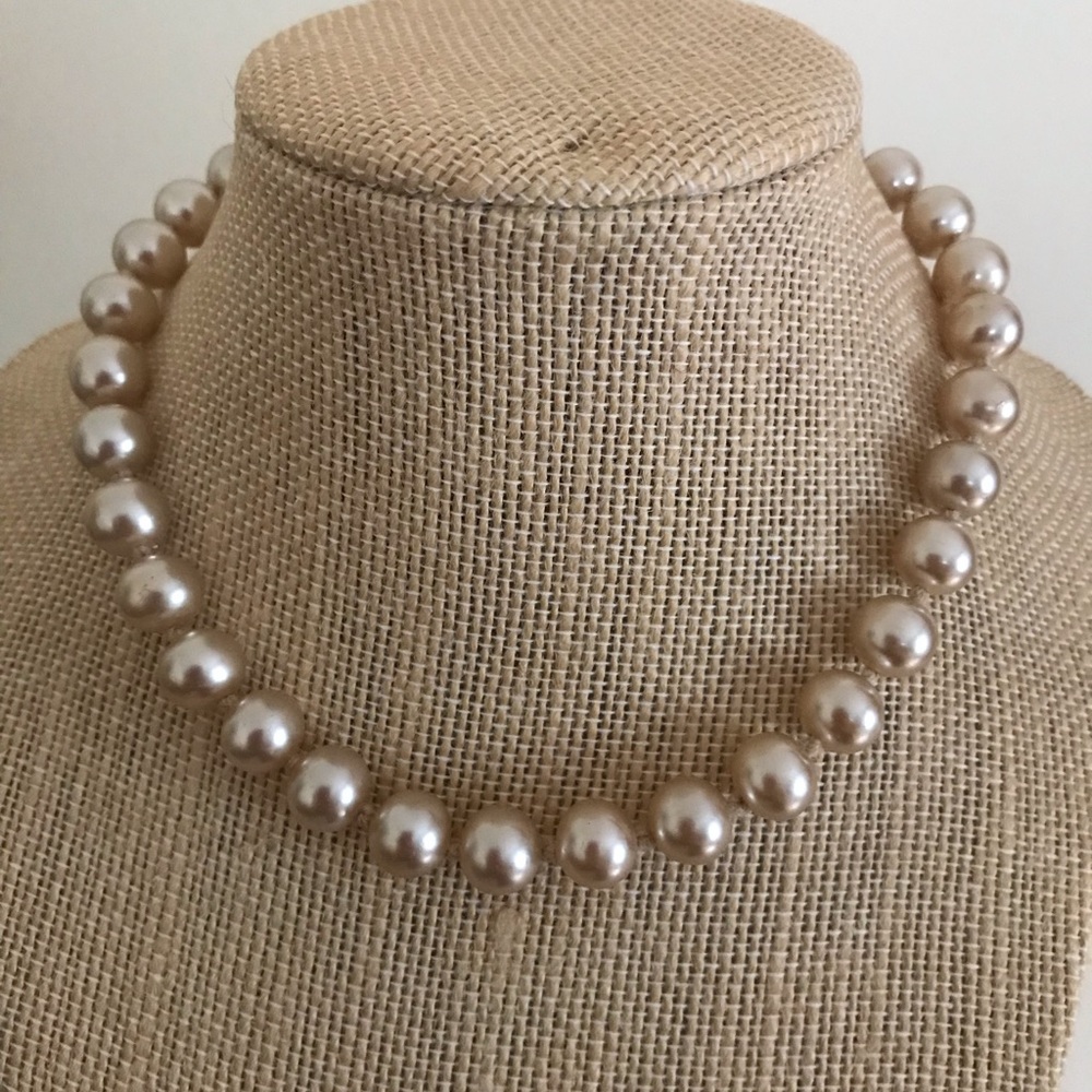 Vintage Knotted Pearl Necklace Japan Adjustable Length